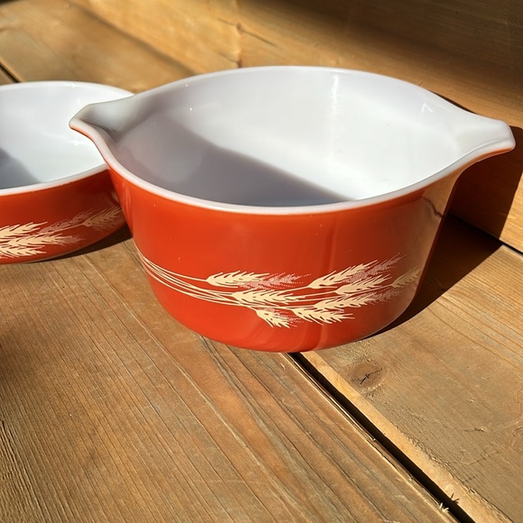 1L & 500ml Vintage Autumn Harvest Wheat Pyrex - Picture 3 of 10